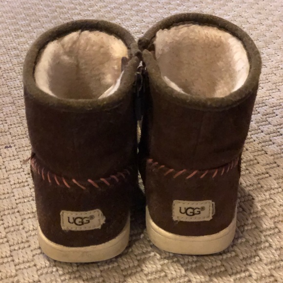 UGG Other - Adorable zip up pink back stitch Uggs